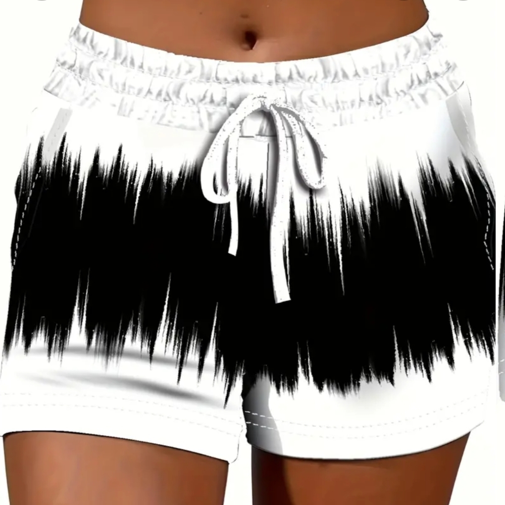 Black and White Women's Shorts